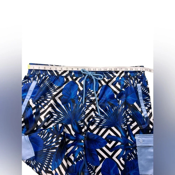 Makobi Mens Cargo Shorts Drawstring Blue Size 3XL - Picture 5 of 14